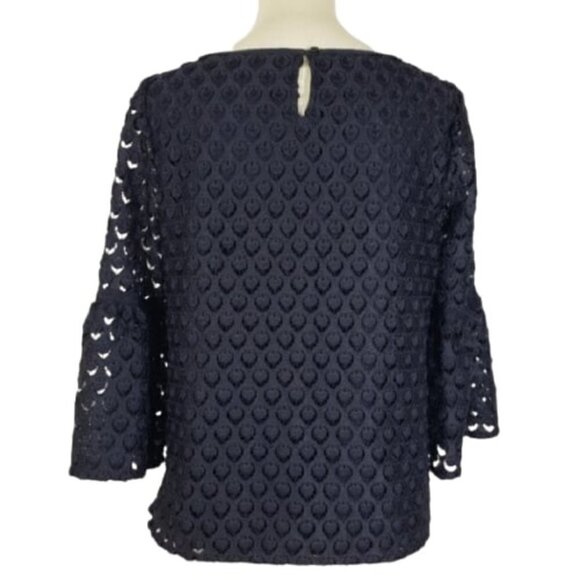 ☀ RSVP by Talbots Blue Eyelet Pullover Top Sz Sp - Picture 4 of 8